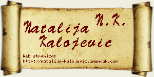 Natalija Kalojević vizit kartica